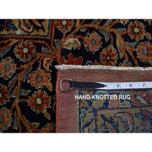 Load image into Gallery viewer, 10&#39;6&quot;x19&#39;3&quot; Prismatic Red, Antique Persian Sarouk, Pure Wool, Full Pile, Mint Condition, Hand Knotted, Clean And Soft, Long And Narrow Shape, Oriental Rug FWR524418