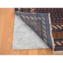 Load image into Gallery viewer, 4&#39;4&quot;x6&#39;10&quot; Yankees Blue, Antique Persian Afshar With All Over Small Repetitive Boteh Design, Mint Condition, Soft And Clean, Hand Knotted, Pure Wool, Oriental Rug FWR524424