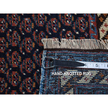 Load image into Gallery viewer, 4&#39;4&quot;x6&#39;10&quot; Yankees Blue, Antique Persian Afshar With All Over Small Repetitive Boteh Design, Mint Condition, Soft And Clean, Hand Knotted, Pure Wool, Oriental Rug FWR524424