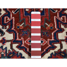 Load image into Gallery viewer, 4&#39;7&quot;x6&#39;8&quot; Barn Red, Semi Antique Persian Heriz, Mint Condition, Hand Knotted, Pure Wool, Soft And Clean, Rare Smaller Size, Oriental Rug FWR524430