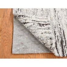 Load image into Gallery viewer, 1&#39;10&quot;x1&#39;10&quot; Ivory, 100% Wool, Hand Knotted, Thick Chunky Texture, Natural Undyed Wool, Sample Fragment, Square Oriental Rug FWR524454