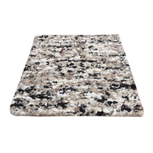 Load image into Gallery viewer, 1&#39;9&quot;x1&#39;9&quot; Salt and Pepper Color, 100% Wool, Hand Knotted, Salt and Pepper Design, Sample Fragment, Square Oriental Rug FWR524466