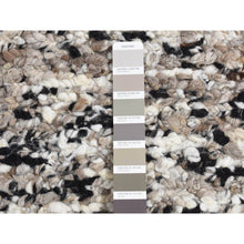 Load image into Gallery viewer, 1&#39;9&quot;x1&#39;9&quot; Salt and Pepper Color, 100% Wool, Hand Knotted, Salt and Pepper Design, Sample Fragment, Square Oriental Rug FWR524466