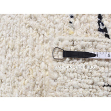 Load image into Gallery viewer, 1&#39;9&quot;x1&#39;9&quot; Ivory, 100% Wool, Hand Knotted, Thick Chunky Texture, Sample Fragment, Natural Wool, Looped Pile, Square Oriental Rug FWR524478