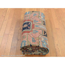 Load image into Gallery viewer, 9&#39;9&quot;x12&#39;6&quot; Daisy White, Antique Persian Serapi Heriz, Even Wear, Hand Knotted, Pure Wool, Sides And Ends Professionally Secured, Cleaned, Harmonizing Color Combination, Oriental Rug FWR524544