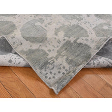 Load image into Gallery viewer, 5&#39;10&quot;x9&#39; Gainsboro Gray, Oushak Repetitive Botteh Design With Washed Out Colors, Pure Wool, Hand Knotted, Oriental Rug FWR524562