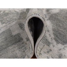 Load image into Gallery viewer, 5&#39;10&quot;x9&#39; Gainsboro Gray, Oushak Repetitive Botteh Design With Washed Out Colors, Pure Wool, Hand Knotted, Oriental Rug FWR524562