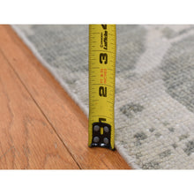Load image into Gallery viewer, 5&#39;10&quot;x9&#39; Gainsboro Gray, Oushak Repetitive Botteh Design With Washed Out Colors, Pure Wool, Hand Knotted, Oriental Rug FWR524562