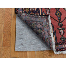 Load image into Gallery viewer, 3&#39;5&quot;x5&#39; Cardinals Red, New Persian Mazlagan With Zig Zag Open Field Geometric Design, Pure Wool, Hand Knotted, Oriental Rug FWR524592