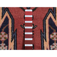 Load image into Gallery viewer, 3&#39;5&quot;x5&#39; Cardinals Red, New Persian Mazlagan With Zig Zag Open Field Geometric Design, Pure Wool, Hand Knotted, Oriental Rug FWR524592