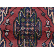 Load image into Gallery viewer, 3&#39;5&quot;x5&#39; Cardinals Red, New Persian Mazlagan With Zig Zag Open Field Geometric Design, Pure Wool, Hand Knotted, Oriental Rug FWR524592