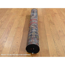 Load image into Gallery viewer, 3&#39;5&quot;x5&#39; Cardinals Red, New Persian Mazlagan With Zig Zag Open Field Geometric Design, Pure Wool, Hand Knotted, Oriental Rug FWR524592