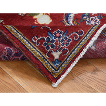 Load image into Gallery viewer, 3&#39;x4&#39;9&quot; Fire Brick Red, Persian Ardabil with Various Human Figurines, Pure Wool, Hand Knotted, Oriental Rug FWR524610
