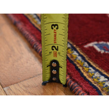 Load image into Gallery viewer, 3&#39;x4&#39;9&quot; Fire Brick Red, Persian Ardabil with Various Human Figurines, Pure Wool, Hand Knotted, Oriental Rug FWR524610