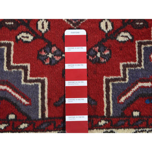 3'5"x5' Cardinals Red, New Bohemian Persian Malayer, Pure Wool, Tribal Design, Hand Knotted, Oriental Rug FWR524682