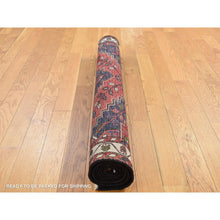 Load image into Gallery viewer, 3&#39;5&quot;x5&#39; Cardinals Red, New Bohemian Persian Malayer, Pure Wool, Tribal Design, Hand Knotted, Oriental Rug FWR524682