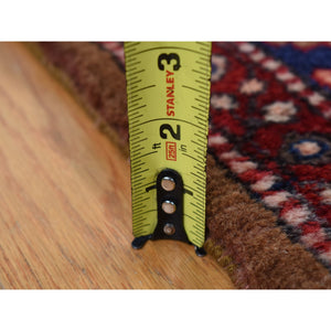 5'x9'6" Saddle Brown, New Persian Serab, Trellis Flower Design, Camel Hair Full Pile, Pure Wool, Hand Knotted, Gallery Size Runner Oriental Rug FWR524736