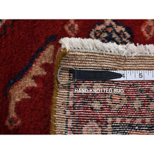 Load image into Gallery viewer, 5&#39;x9&#39;6&quot; Saddle Brown, New Persian Serab, Trellis Flower Design, Camel Hair Full Pile, Pure Wool, Hand Knotted, Gallery Size Runner Oriental Rug FWR524736