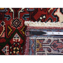 Load image into Gallery viewer, 3&#39;5&quot;x5&#39;1&quot; Salsa Red, New Persian Hamadan, Diamond and Flower Design, Pure Wool, Hand Knotted, Oriental Rug FWR524808