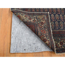 Load image into Gallery viewer, 4&#39;x6&#39; Yankees Blue, Antique Persian Senneh, All Over Paisley Repetitive Design, Hand Knotted, Pure Wool, Super Dense Weave, Slight Wear, Cleaned With Sides And Ends Secured, Oriental Rug FWR524874