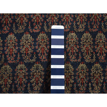 Load image into Gallery viewer, 4&#39;x6&#39; Yankees Blue, Antique Persian Senneh, All Over Paisley Repetitive Design, Hand Knotted, Pure Wool, Super Dense Weave, Slight Wear, Cleaned With Sides And Ends Secured, Oriental Rug FWR524874