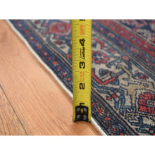 Load image into Gallery viewer, 4&#39;x6&#39; Yankees Blue, Antique Persian Senneh, All Over Paisley Repetitive Design, Hand Knotted, Pure Wool, Super Dense Weave, Slight Wear, Cleaned With Sides And Ends Secured, Oriental Rug FWR524874