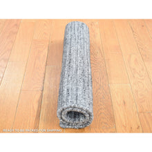 Load image into Gallery viewer, 2&#39;x2&#39; Cloud Gray, Modern Checkers Design, Hand Loomed, 100% Wool, Sample Fragment, Square Oriental Rug FWR524886