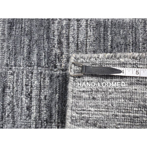 2'x2' Cloud Gray, Modern Checkers Design, Hand Loomed, 100% Wool, Sample Fragment, Square Oriental Rug FWR524886