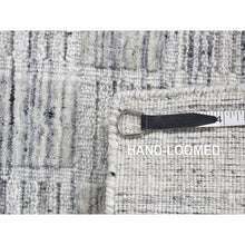 Load image into Gallery viewer, 1&#39;10&quot;x2&#39; Pearl White, Hand Loomed, Modern Checkers Design, Pure Wool, Sample Fragment, Squarish, Oriental Rug FWR524892