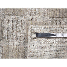 Load image into Gallery viewer, 2&#39;1&quot;x2&#39;1&quot; Earth Tone Colors, Modern Checkers Design, Hand Loomed, Pure Wool, Fragment Sample, Square, Oriental Rug FWR524916