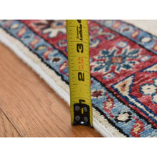 Load image into Gallery viewer, 2&#39;9&quot;x8&#39;7&quot; Bone White, Afghan Super Kazak With Tribal Medallion Design, Hand Knotted, Pure Wool, Runner, Oriental Rug FWR524958