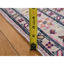Load image into Gallery viewer, 2&#39;8&quot;x8&#39;10&quot; Pastel Pink, Hand Knotted, Afghan Super Kazak with Geometric Motif, Pure Wool, Runner, Oriental Rug FWR525024
