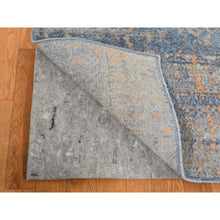 Load image into Gallery viewer, 8&#39;x10&#39; Sky Blue, Silk With Textured Wool, Tone On Tone, Modern All Over Design, Hand Knotted, Oriental Rug FWR525084