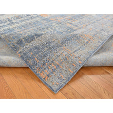Load image into Gallery viewer, 8&#39;x10&#39; Sky Blue, Silk With Textured Wool, Tone On Tone, Modern All Over Design, Hand Knotted, Oriental Rug FWR525084
