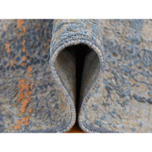 Load image into Gallery viewer, 8&#39;x10&#39; Sky Blue, Silk With Textured Wool, Tone On Tone, Modern All Over Design, Hand Knotted, Oriental Rug FWR525084