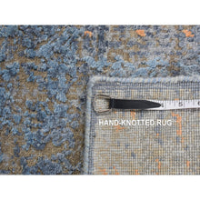 Load image into Gallery viewer, 8&#39;x10&#39; Sky Blue, Silk With Textured Wool, Tone On Tone, Modern All Over Design, Hand Knotted, Oriental Rug FWR525084