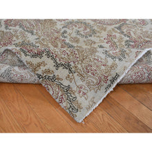 Load image into Gallery viewer, 9&#39;1&quot;x12&#39;3&quot; Agreeable Gray, Agra With Paisley Design, 100% Wool, Hand Knotted, Borderless Design, Oriental Rug FWR525114