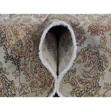 Load image into Gallery viewer, 9&#39;1&quot;x12&#39;3&quot; Agreeable Gray, Agra With Paisley Design, 100% Wool, Hand Knotted, Borderless Design, Oriental Rug FWR525114