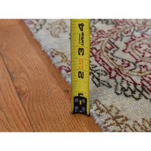 Load image into Gallery viewer, 9&#39;1&quot;x12&#39;3&quot; Agreeable Gray, Agra With Paisley Design, 100% Wool, Hand Knotted, Borderless Design, Oriental Rug FWR525114