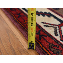Load image into Gallery viewer, 5&#39;2&quot;x10&#39;6&quot; Maroon Red, New Persian with Deer Figurines, Pure Wool, Hand Knotted, Gallery Size Runner Oriental Rug FWR525144