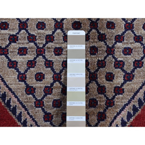 5'1"x10'2" Mojave Desert Brown, New Persian Hamadan, Camel Hair, Pure Wool, Hand Knotted, Oriental Rug FWR525162