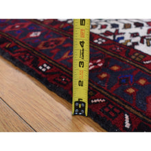 Load image into Gallery viewer, 3&#39;2&quot;x10&#39;5&quot; Crimson Red, Vintage Persian Karajeh, Pure Wool, Hand Knotted, Runner Oriental Rug FWR525186