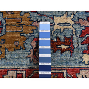 9'10"x13'10" Old Moss Green, Geometric Bakshaish Design Peshawar, Hand Knotted, Pure Wool, Oriental Rug FWR525216