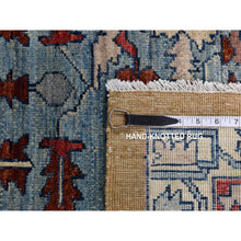 Load image into Gallery viewer, 9&#39;10&quot;x13&#39;10&quot; Old Moss Green, Geometric Bakshaish Design Peshawar, Hand Knotted, Pure Wool, Oriental Rug FWR525216