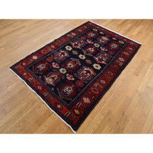 Load image into Gallery viewer, 4&#39;8&quot;x7&#39; Barn Red, Persian Malayer Repetitive Geometrical Medallions, Full Pile, Hand Knotted, Pure Wool, Oriental Rug FWR525240