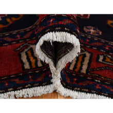 Load image into Gallery viewer, 4&#39;8&quot;x7&#39; Barn Red, Persian Malayer Repetitive Geometrical Medallions, Full Pile, Hand Knotted, Pure Wool, Oriental Rug FWR525240