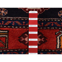 Load image into Gallery viewer, 4&#39;8&quot;x7&#39; Barn Red, Persian Malayer Repetitive Geometrical Medallions, Full Pile, Hand Knotted, Pure Wool, Oriental Rug FWR525240