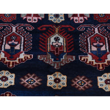 Load image into Gallery viewer, 4&#39;8&quot;x7&#39; Barn Red, Persian Malayer Repetitive Geometrical Medallions, Full Pile, Hand Knotted, Pure Wool, Oriental Rug FWR525240
