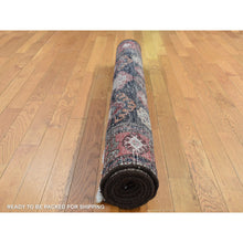 Load image into Gallery viewer, 4&#39;8&quot;x7&#39; Barn Red, Persian Malayer Repetitive Geometrical Medallions, Full Pile, Hand Knotted, Pure Wool, Oriental Rug FWR525240