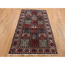 Load image into Gallery viewer, 5&#39;1&quot;x10&#39; Crimson Red, Bakhtiari Block Garden Design, Hand Knotted, Pure Wool, Oriental Rug FWR525252